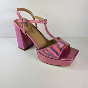 Journee Collection Women's Pink Platform Sandals